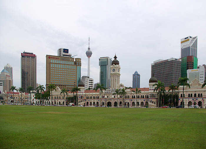 Students exploring an international study destination skyline